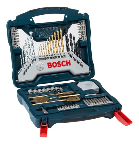 Kit de Brocas Bits Sockets em Titânio Bosch X Line 70 Peças