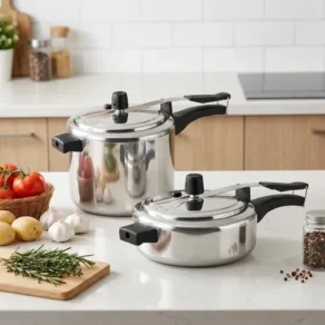Kit 2 Panelas de Pressão Polida 2 Litro e 4,5 Cozinha