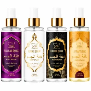 Body Splash Arabe C/4Un 200Ml Perfume Feminino de Luxo Alta Concentração
