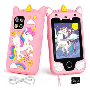 Celular Infantil Brinquedo Telefone Unicorn Câmera Tripla