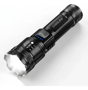 Lanterna Militar Tatica Led Mais Forte do Mundo Potente Zoom Telescópico Alto Brilho Resistente Agua Sitio Fazenda Uniled
