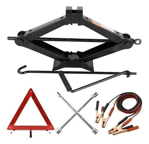 Kit Estepe Macaco Triangulo Chave Roda Cabo Chupeta 1,5T