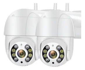 Kit 2 Câmeras de Segurança Icsee A8 Ptz Wi-Fi com Visão Noturna para Exterior e Interior G.eye
