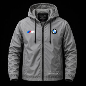Jaqueta Corta Vento Impermeável Masculina Premium com Capuz 100% Poliéster Leve Motorsports Edition