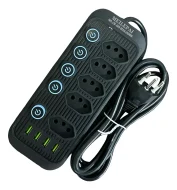 D_NQ_NP_2X_972083-MLB89692682556_082025-F-regua-extenso-5-tomadas-e-4-usb-4-pd-led-bivolt-110v220v