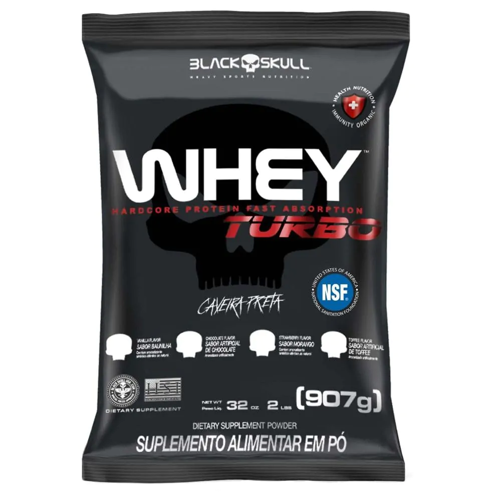 Black Skull Refil Whey Turbo Chocolate 907G