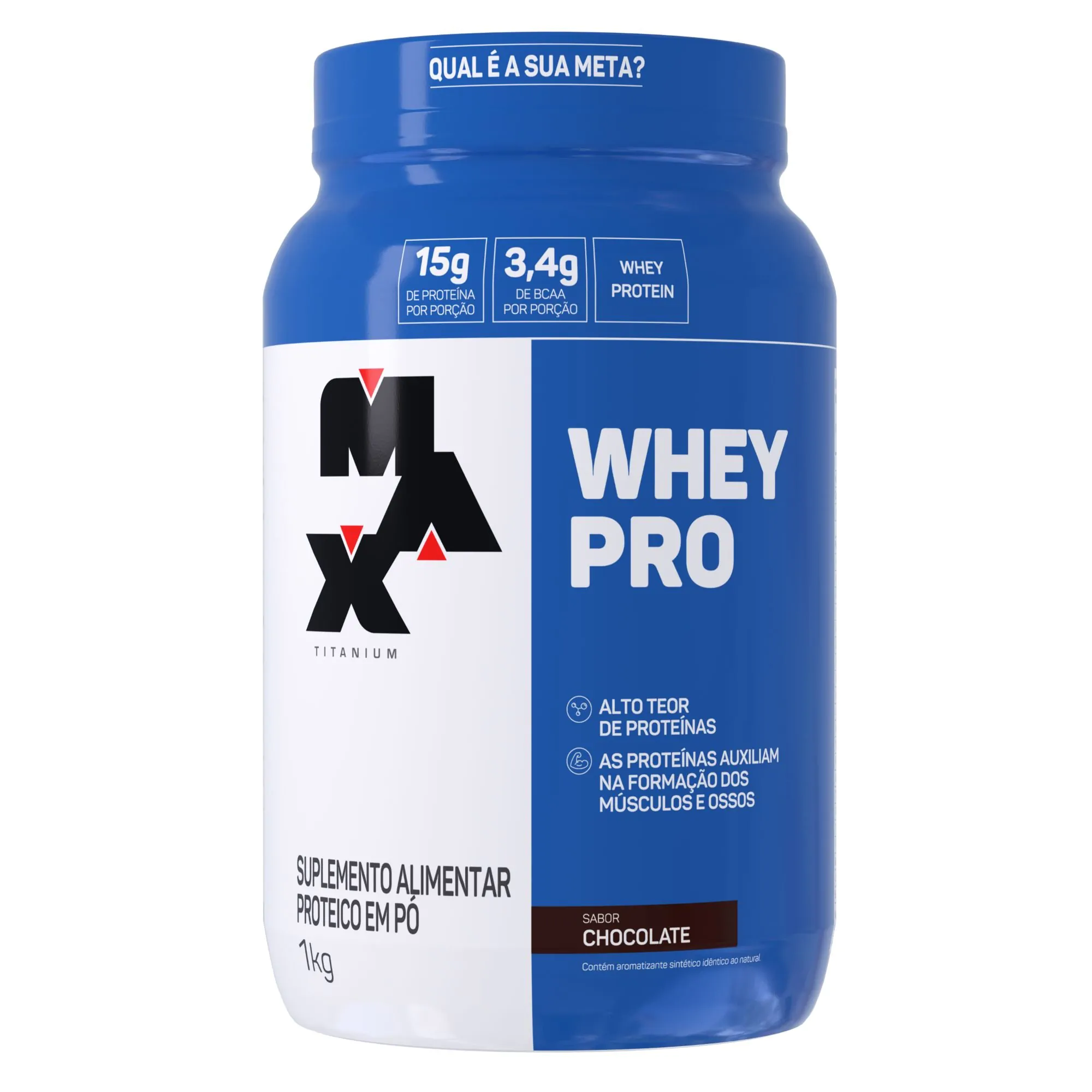 Whey Pro Max Titanium Concentrado 1kg Sabor Chocolate